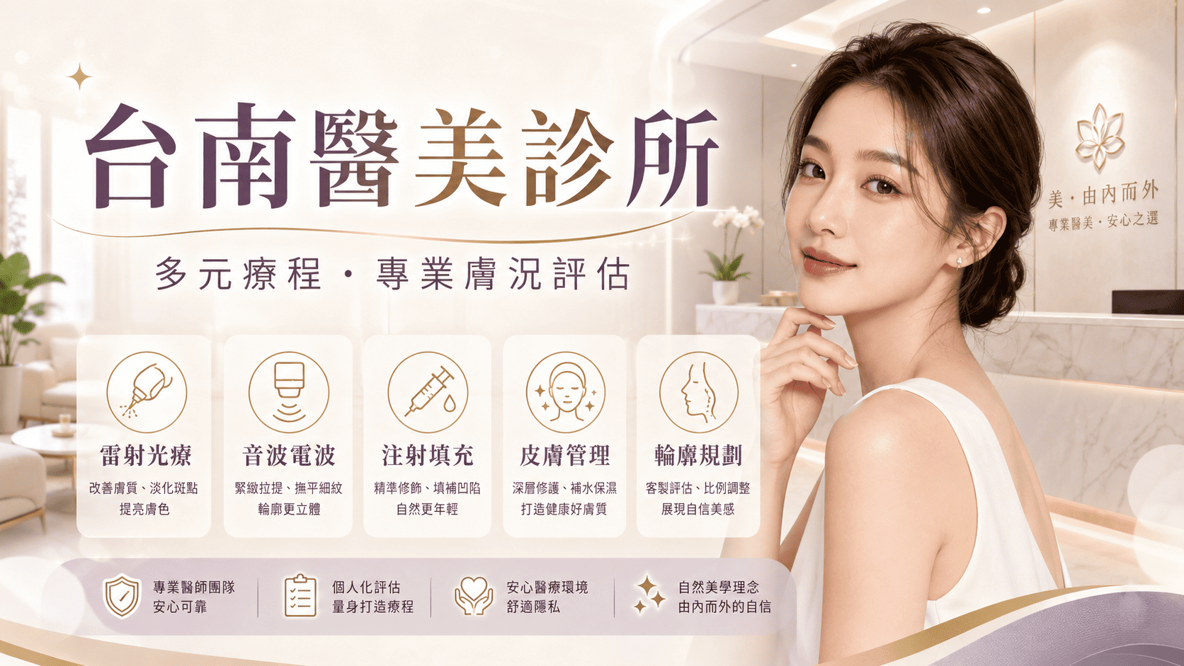 想找台南醫美診所時,許多人會先比較療程項目、醫師背景、設備種類